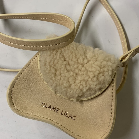 BLAME LILAC Amorstio mini shearling purse new without tags - Picture 6 of 6
